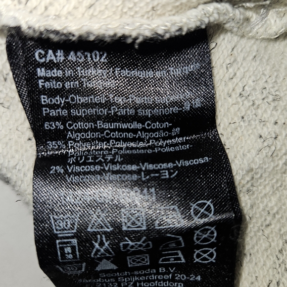 Maison Scotch La Femme Selon Marie Gray Black Rouge Sweatshirt Sz 2 US M Sweater - Picture 12 of 14